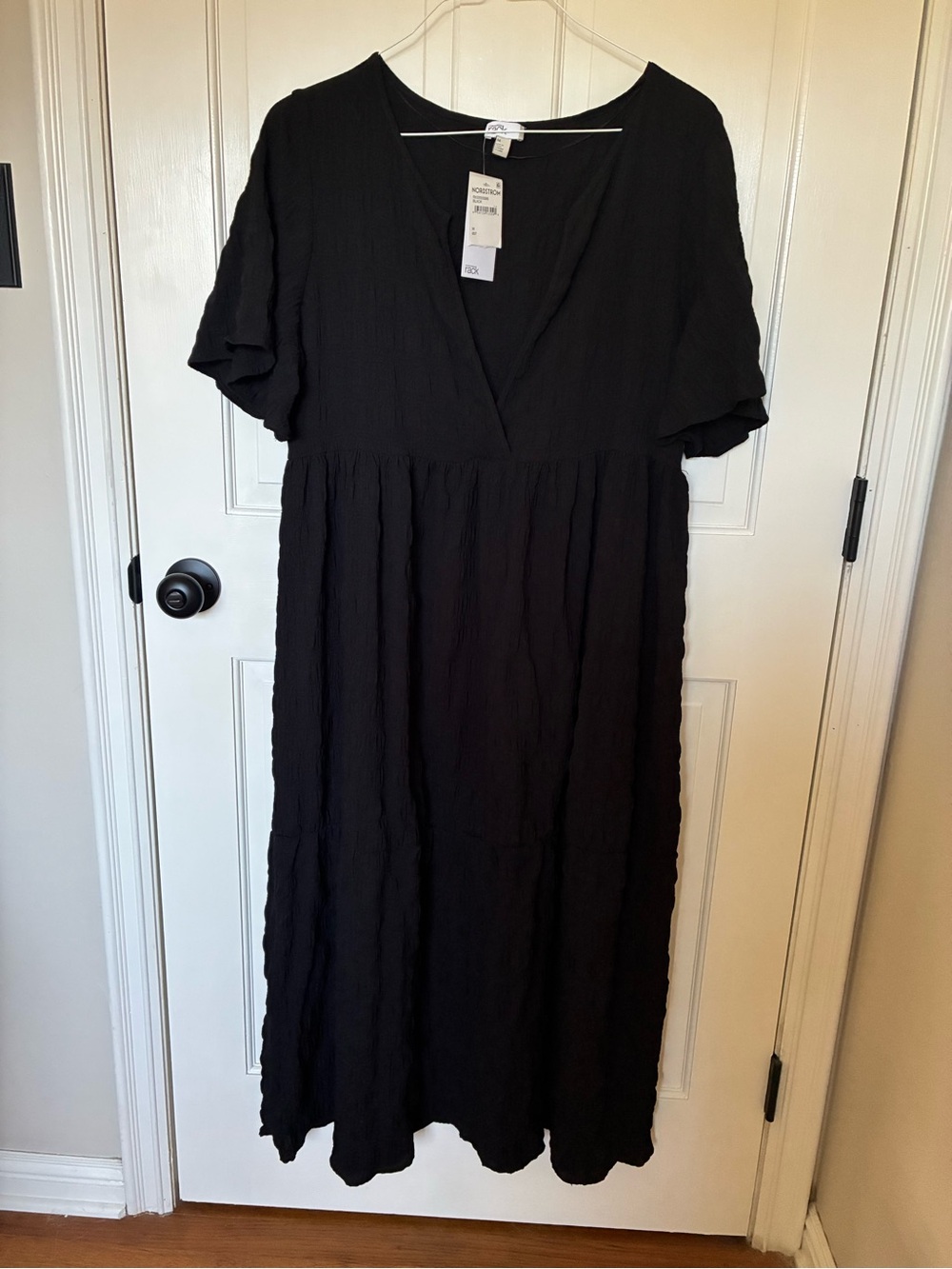 Nordstrom Black V-Neck Maxi Dress
